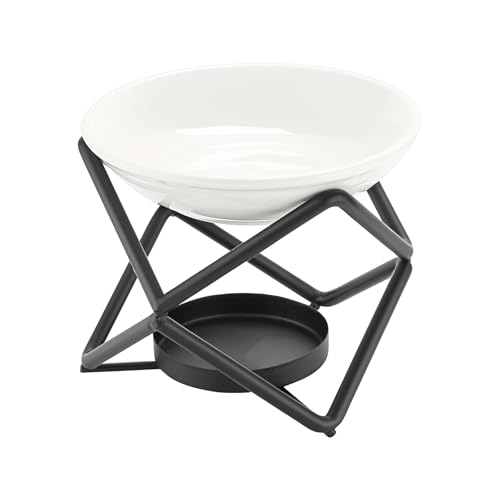 Keramikschale und Metall-Teelichthalter, Aromatherapie, ätherische Öle, Brenner für Wohnraum und Schlafzimmer, Schreibtisch, Ornament, Duftölbrenner von Limtula