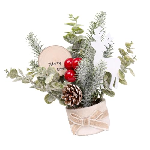 Künstlicher Weihnachtsbaum für den Tisch, eleganter Miniatur-Weihnachtsbaum, Heimdekoration mit detailliertem Akzent von Limtula