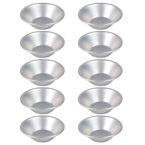 Limtula 10 Stück Kuchenformen, Mini-Formen, Gebäckform, Aluminiumlegierung, Eier, Tarte-Formen, kleine Cupcake-Form, Geschenk für Backliebhaber von Limtula