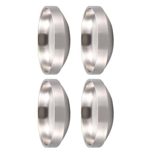 Limtula 4PCS Gewürzgerichte Dauchung Schüssel Edelstahl Reisschale Doppelschicht Runde Platten Tabellen Vorspeisenplatten von Limtula