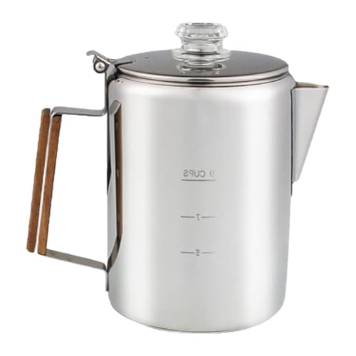 Limtula 9 Tasse Kaffee Perkolator Mit Skala Edelstahl Clear Deckel Kaffeemaschine Für Camping Und Heimnutzung Tragbare Kaffeetöpfe Limtula 9 Tasse Kaffee Perkolator Mit Skala Edelstahl Clear Deckel Kaffeemaschine Für Camping Und Heimnutzung Tragbare Kaffeetöpfe von Limtula