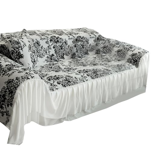 Limtula Chenilles Sofa-Schonbezug, rutschfest, für Zuhause und Büro, Schwarz und Weiß Limtula Chenilles Sofa-Schonbezug, rutschfest, für Zuhause und Büro, Schwarz und Weiß von Limtula