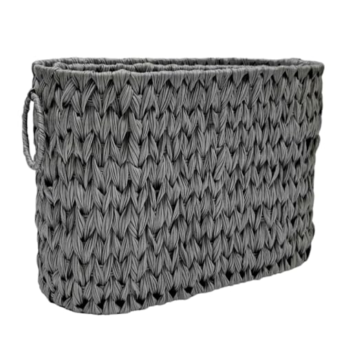 Limtula Dekorativer grauer Weiden-Toilettenpapierhalter, Tisch-Aufbewahrungskorb mit Deckel, für Badezimmer, Zuhause oder Schrankorganisation Limtula Dekorativer grauer Weiden-Toilettenpapierhalter, Tisch-Aufbewahrungskorb mit Deckel, für Badezimmer, Zuhause oder Schrankorganisation von Limtula
