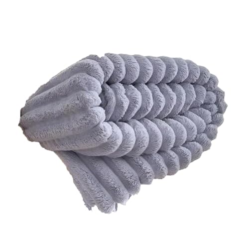 Limtula Dicke, warme Plüschdecke, flauschige Decke, Kunstfell-Überwurf, Decke mit 3D-Streifen-Designs für Sofa, Schlafzimmer, Plüschdecke Limtula Dicke, warme Plüschdecke, flauschige Decke, Kunstfell-Überwurf, Decke mit 3D-Streifen-Designs für Sofa, Schlafzimmer, Plüschdecke von Limtula
