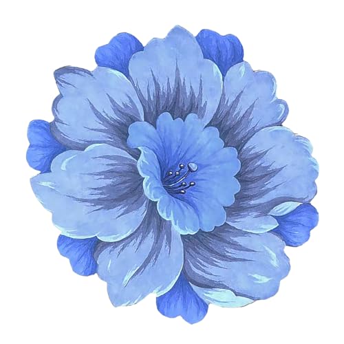 Limtula Elegante Blumenmuster Matte 80x80 cm Bodenteppich Weicher Und Sicherer Polyester Fläche Teppich Für Innenräume. von Limtula