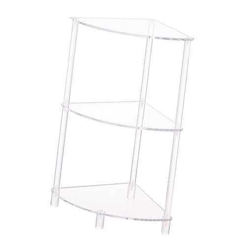 Limtula Eleganter Acryl Eckspeichertisch Mit DREI Ebenen Für Bücher Und Dekoration Wohnraum Raumsparende Designs von Limtula