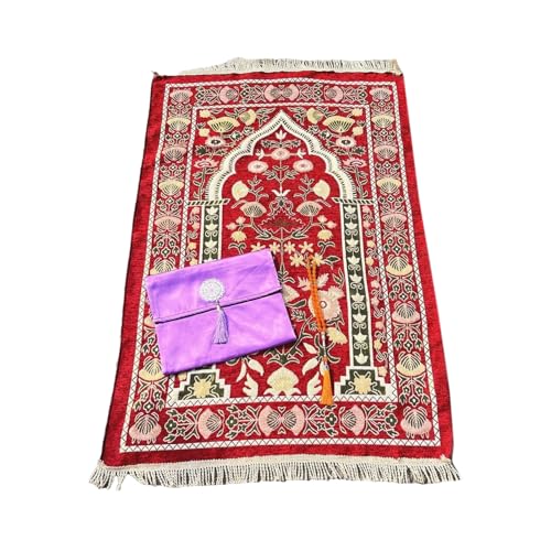 Limtula Elegantes Gebet Teppich Verehrt Matte Pack Mit Gebetsperlen 3PCs Für Männer Frauen Große Geschenk Für Religiöse Urlaub von Limtula