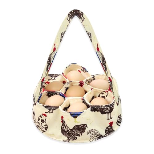 Limtula Fashion Print Canvas Eggs Collection Baghalter Korb Mit Gepolstertem Boden Für Hühnchen Und Enteneier Zuhause Und Bauernhöhe Gebrauch Geflügelversorgung von Limtula