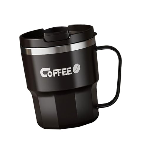 Limtula Funktionale Edelstahl-Tassen mit 304-Innenausstattung sorgen für sicheres Trinken, stabiles grau-weißes Design für Büro, Zuhause, Reisen von Limtula
