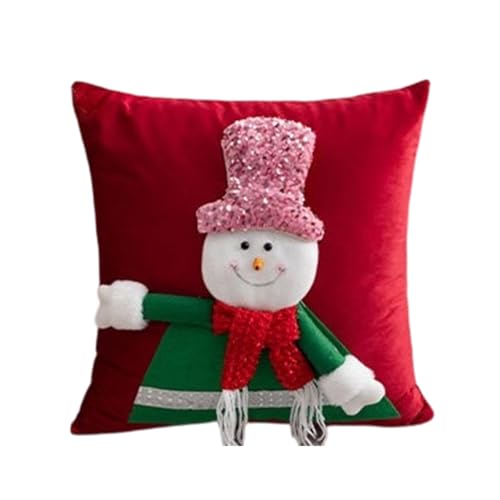 Limtula Kissenbezug mit 3D-Muster, Weihnachts-Kissenbezug, leicht zu waschen, für Zuhause, Sofa und Bett von Limtula