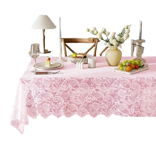 Limtula Klassische Spitzentischdecke für Babypartys und Partys, mit gewelltem Rand, maschinenwaschbar von Limtula