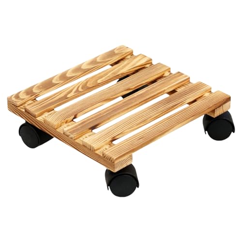Limtula Pflanzenständer Mit Rädern Pflanzenständer Rolling Pflanzer Ständer Mit Schwenkbarem Zaubernden Für Innen Freien Freien Pflanzenständer Holz Pflanze Display Rack von Limtula