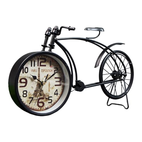 Limtula Retro Iron Bike Wecker Ornament Geschenke Für Radfahrer Und Antike Dekorbegeisterte Antique Finish Bike Clock von Limtula