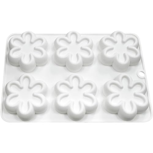 Limtula Silikonform mit 6 Mulden, 6 Blütenblättern, für Fondant, Schokolade, Kuchen, Backwerkzeuge für selbstgemachte Mousse, Gelee, Puddings Limtula Silikonform mit 6 Mulden, 6 Blütenblättern, für Fondant, Schokolade, Kuchen, Backwerkzeuge für selbstgemachte Mousse, Gelee, Puddings von Limtula
