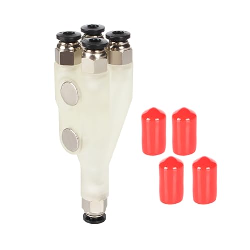 Limtula Transparenter 4-Wege Filamentführungsrohradapter Für 3D Drucker 4-in-1-Filamentzuführungsanschluss Mit Präziser Ausrichtung von Limtula