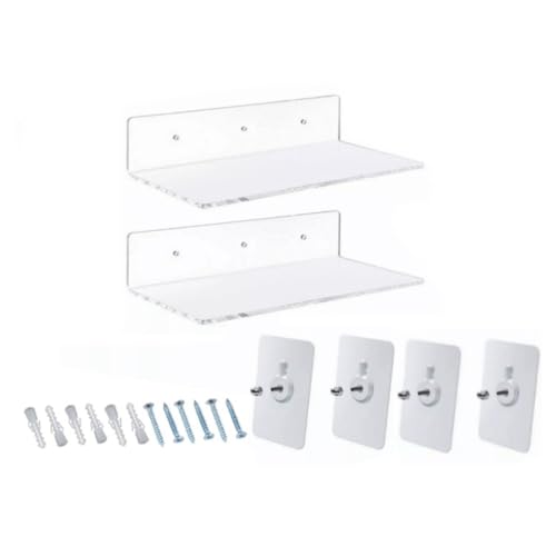 Limtula Transparentes Acrylregal für die Organisation zu Hause, Wandhalterung, schwebendes Wandregal, Bilderleisten, Display, Spielzeugtablett Limtula Transparentes Acrylregal für die Organisation zu Hause, Wandhalterung, schwebendes Wandregal, Bilderleisten, Display, Spielzeugtablett von Limtula