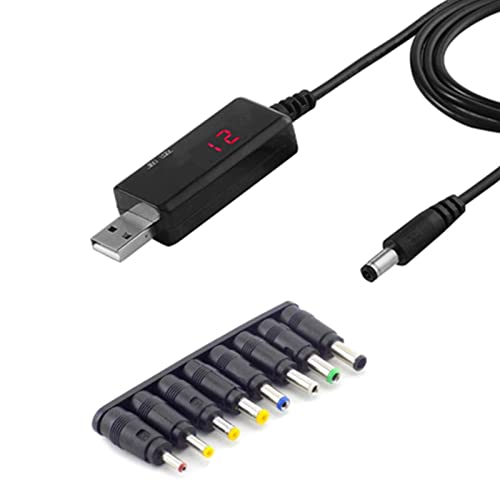 Limtula USB Zu DC5V 9V 12V Adapter Konverterkabel USB Zu 8PCS Buchse Für Router Mini Lüfter Lautsprecher WiFi Ladebank Anschluss USB DC5V Zu 12V 9V Stromkabel USB Zu Buchse Adapterkabel USB von Limtula