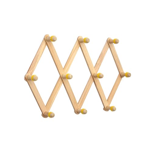 Limtula Wandgarderobe aus Holz, mit verstellbaren Heringen für Hüte und Taschen, erweiterbarer Baseballkappenhalter Limtula Wandgarderobe aus Holz, mit verstellbaren Heringen für Hüte und Taschen, erweiterbarer Baseballkappenhalter von Limtula