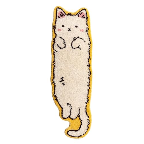 Limtula Waschbarer Polyester-Teppich für Schlafzimmer, lustiger Kinderteppich in unregelmäßiger Form, Katzen-Eingangsteppich von Limtula