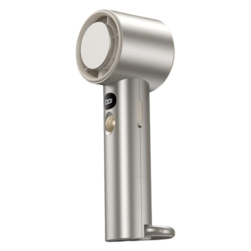 Limtula Wiederaufladbarer Handventilator mit hoher Geschwindigkeit, tragbarer Ventilator mit 5 einstellbaren Geschwindigkeiten und Digitalanzeige für Reisen, Zuhause, Reisen von Limtula