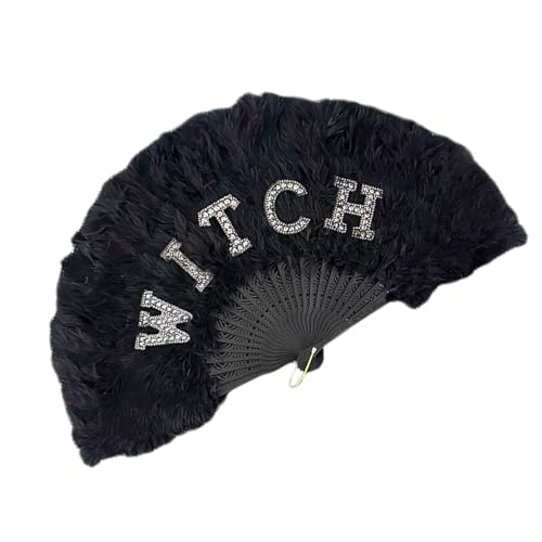 Limtula Zarter Brautfächer, künstlich gefiedert, Handventilator für Halloween, Party, Brautparty, Faltfächer, Kostüm, Hexenfächer Limtula Zarter Brautfächer, künstlich gefiedert, Handventilator für Halloween, Party, Brautparty, Faltfächer, Kostüm, Hexenfächer von Limtula