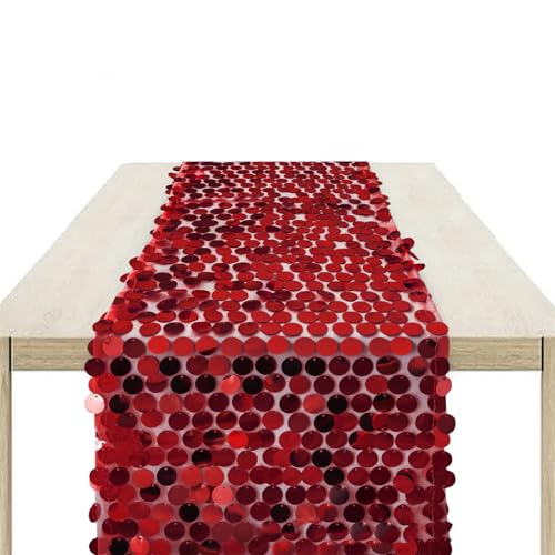 Luxuriöser Pailletten-Tischläufer, rechteckige Tischdecke für Unterwasser-Motto-Partys, glitzernde Tischdekorationen von Limtula