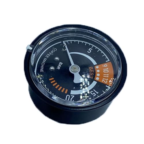 Metalldruckmesser Kaffee Brewing Control Tool Café Gauge Metalltextur Geeignet Für Espressomaschinen 20Bar von Limtula