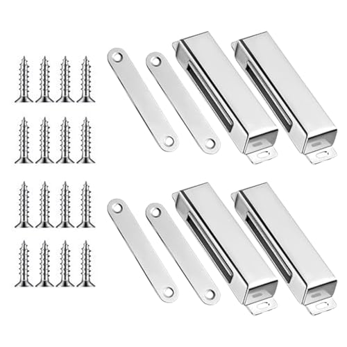Packung Von 4 Magnet Türriegel Automatisch Edelstahl Für Kleiderschrankschrankküche Badezimmer Hardware Magnetisch Schranktürverschlüsse Packung Von 4 Magnet Türriegel Automatisch Edelstahl Für Kleiderschrankschrankküche Badezimmer Hardware Magnetisch Schranktürverschlüsse von Limtula