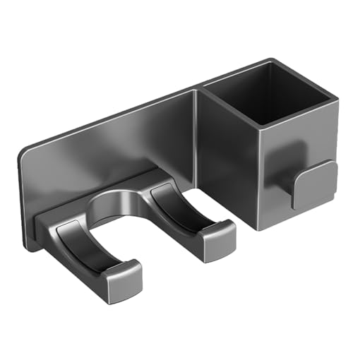 Praktischer Haartrockner-Aufhänger, Wandhalterung, vielseitiger Haartrockner-Haken, Aluminium, einfacher Zugang zu Trocknern und Glätteisen, ohne Bohren Praktischer Haartrockner-Aufhänger, Wandhalterung, vielseitiger Haartrockner-Haken, Aluminium, einfacher Zugang zu Trocknern und Glätteisen, ohne Bohren von Limtula