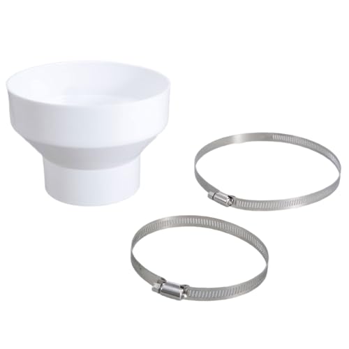 Praktischer Rundrohr-Lüftungsschlauch-Adapter, 150 mm bis 100 mm, mit 2 Metallklemmen für einfache Installation Praktischer Rundrohr-Lüftungsschlauch-Adapter, 150 mm bis 100 mm, mit 2 Metallklemmen für einfache Installation von Limtula