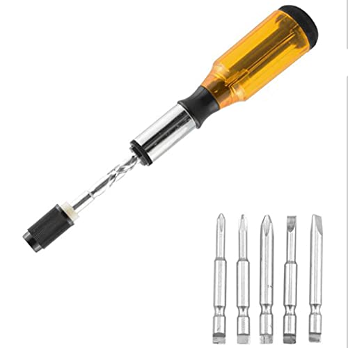Push Pull Ratschenschraubendreher Mit 5 Schraubendreherköpfen Ratschenschraubendreher Multi Schraubendreher Ratschen Langlebiges Multi Bit Schraubendreher Set von Limtula