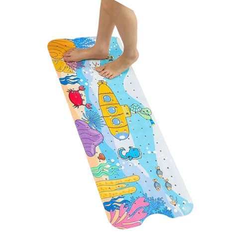 Rutschfeste Baby-Badematten mit Unterwasser-Thema, 40 x 100 cm, waschbar, Badezimmer-Badematten für Kinder Rutschfeste Baby-Badematten mit Unterwasser-Thema, 40 x 100 cm, waschbar, Badezimmer-Badematten für Kinder von Limtula