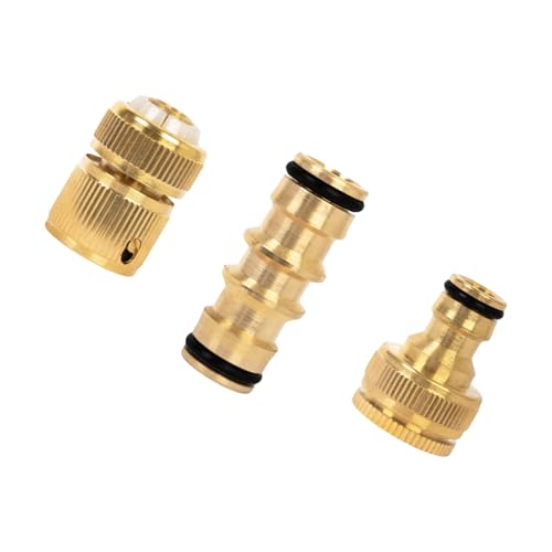 Schlauchverbinder aus Messing, 1,3 cm, Schnellentriegelungskupplungen, Metall-Schlauchadapter für Gartenarmaturen, Waschmaschinen, Autowäsche, Messing, Sanitär-Verlängerungskupplung Schlauchverbinder aus Messing, 1,3 cm, Schnellentriegelungskupplungen, Metall-Schlauchadapter für Gartenarmaturen, Waschmaschinen, Autowäsche, Messing, Sanitär-Verlängerungskupplung von Limtula