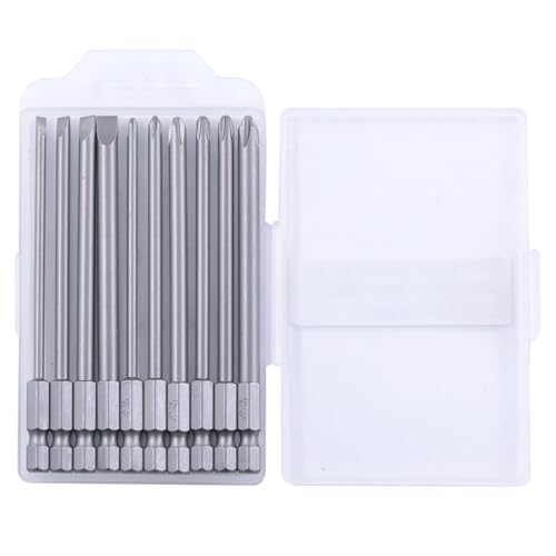 Schraubendreher-Bit-Kollektion, 100 mm, SL3.0, SL6.0, PH1, PH2, ideal für Schlitz- und Kreuzschlitz-Einsatz, Elektrowerkzeug-Zubehör, 100 Stück von Limtula