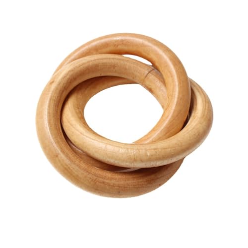 Serviettenringe aus Holz, drei Kreise, für Partys, Servietten, Schnallen, Serviettenhalter, Hochzeit, Tischdekoration für den täglichen Gebrauch, 12 Stück von Limtula