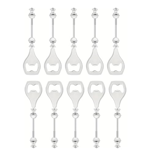 Set mit 10 multifunktionalen Perlen Stab Flaschenöffner Edelstahl Bieröffner für Bierzugang bei Partys und Picknicks Set mit 10 multifunktionalen Perlen Stab Flaschenöffner Edelstahl Bieröffner für Bierzugang bei Partys und Picknicks von Limtula