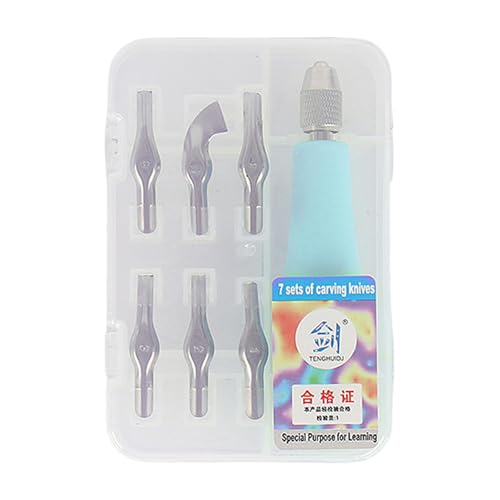 Sortiment Linoleum Cutter Carving Tool Mit 6 Schnitzkopf Für Studenten Und Hobby Blockdruck Und Handwerksprojekt Craft Linocut Werkzeug von Limtula