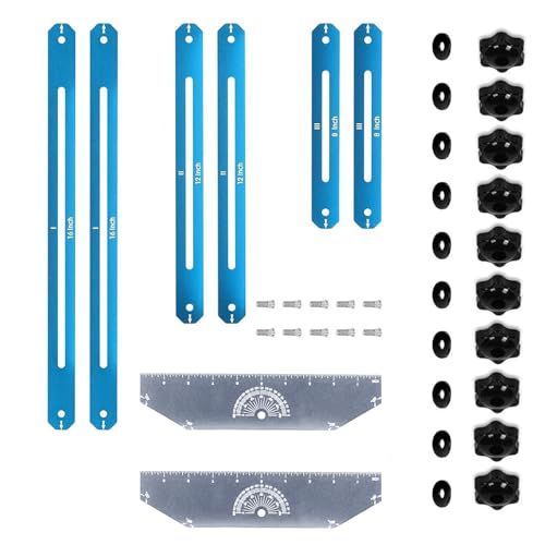 Stufenstufen-Schablonen-Werkzeug-Set aus Aluminiumlegierung, geeignet für präzise Stufenmessungen, Treppenhäuser und Schnittführung, schwarzes Treppenmesswerkzeug von Limtula