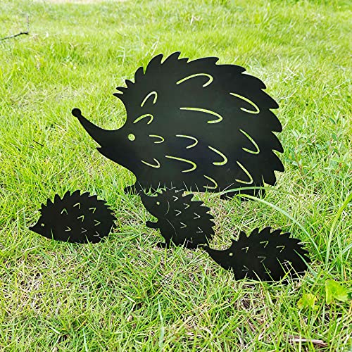 4 Stück Metallspieß Igel für Garten Garten Dekoration Tier Garten Deko Zubehör für Außen Rasen Dekorative Heringe für Dekoration von Lin's Wood
