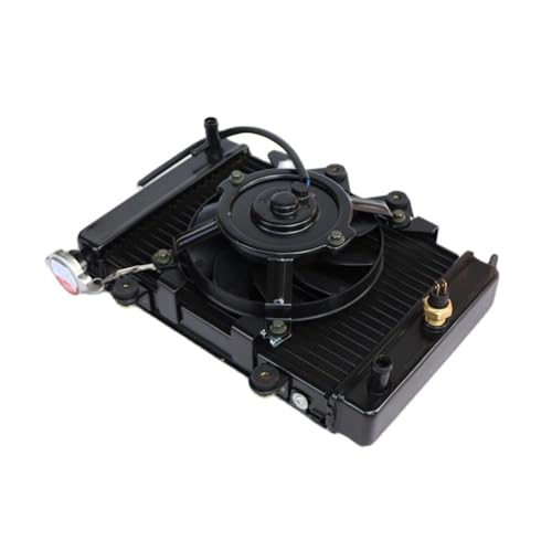 KANGYEBAIHUODIAN Wasserkühlung Motorkühler Kühler + Lüfter Passend for 200cc 250cc Pit Quad Dirt Bike Dune Buggy Motorrad 4 Rad KANGYEBAIHUODIAN Wasserkühlung Motorkühler Kühler + Lüfter Passend for 200cc 250cc Pit Quad Dirt Bike Dune Buggy Motorrad 4 Rad von LINCYS