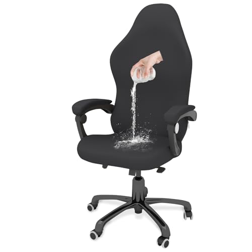 Gamingstuhl Bezüge Gaming Stuhl bezug Wasserdicht 4 Stück, Bürostuhl Drehstuhl Bezug Dehnbare Stuhlhussen Sitzbezug mit Armlehnen Stuhlrücken Bezug für Computer Spielstuhl Racing Stil Dark Gray Gamingstuhl Bezüge Gaming Stuhl bezug Wasserdicht 4 Stück, Bürostuhl Drehstuhl Bezug Dehnbare Stuhlhussen Sitzbezug mit Armlehnen Stuhlrücken Bezug für Computer Spielstuhl Racing Stil Dark Gray von LinFortune