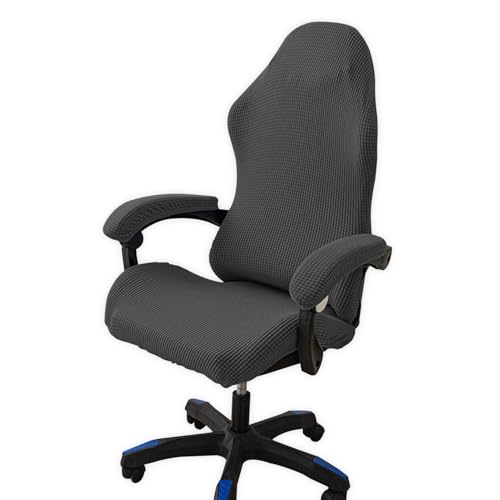 LinFortune Bürostuhlbezug mit Armlehnenbezügen Gaming Computer Bürostuhl Sitzbezug Dehnbar Stretch Drehstuhlbezug für Sessel Waschbar Abnehmbar von LinFortune