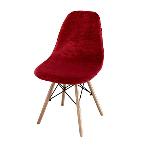 LinFortune Stuhlhussen für Esszimmerstühle aus Samt Stretch Stuhlhussen mit Rückenlehne für Küche Esszimmer Schlafzimmer Wohnzimmer (Weinrot 4 Stück) von LinFortune