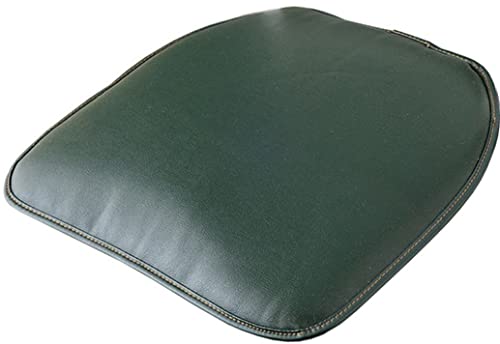 LinFortune Stuhlkissen Leder Küchenstuhlkissen Form Sitzkissen und Esszimmerstuhlpolster 43 x 40 cm rutschfeste Gummirückseite 1/2/4 Packungen (Farbe: Dunkelgrün 3 Größe: 1er Set) von LinFortune