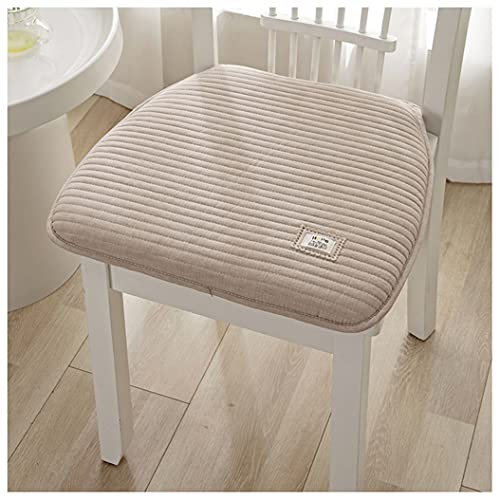 LinFortune Stuhlkissen für die Küche mit Bändern 2er Set Sitzpolster für Esszimmerstühle U förmiges bequemes Sitzpolster für drinnen und draußen (Farbe: Kamel Größe: 40 x 43 cm) von LinFortune