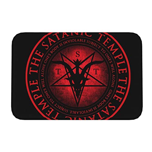 Badematte Satan Pentagramm Symbol Magie Sauberlaufmatte Wasserabsorbierend Geschenk Türmatte Stylisch Flacher Fußabtreter, Für Eingang, Haustür, 60x40cm von LinGaoLianHuRuiWangLuoKeJi