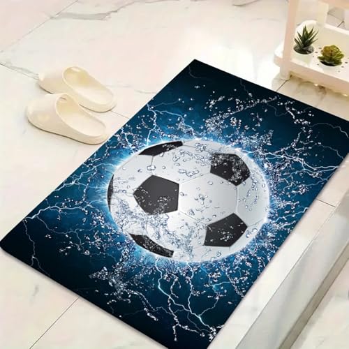 LinQton Sport-Fußmatte, Fußball-/Basketball-Muster, Fußmatte, Graffiti-Stil, rutschfeste Eingangsmatten für Schlafzimmer, Wohnzimmer, Küche, Flur, Bad (150 x 240 cm, Farbe 9) von LinQton