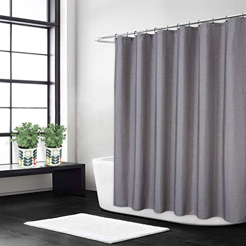 Hotel Luxus Flachs Leinen wie 240GSM Schwerer,breiter Stoff Duschvorhang für Badezimmer mit Haken,grau,240x200 cm Hotel Luxus Flachs Leinen wie 240GSM Schwerer,breiter Stoff Duschvorhang für Badezimmer mit Haken,grau,240x200 cm von LinTimes