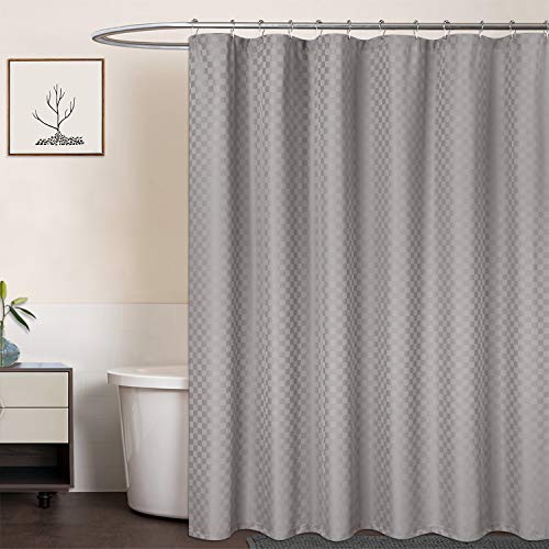 LinTimes Duschvorhang Grau, Hotel Luxury 190 GSM Thick Polyester Duschvorhang Shower Curtain, Grau, 180x180 cm (Verpackung MEHRWEG) von LinTimes