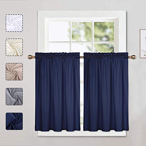 LinTimes Marineblaue Vorhänge, Küchengardinen, Stufenvorhänge, halbes Fenster, Kurze Vorhänge für kleine Fenster mit Schlitz Oben, 76,2 cm B x 91,4 cm L, Marineblau, 2er-Set LinTimes Marineblaue Vorhänge, Küchengardinen, Stufenvorhänge, halbes Fenster, Kurze Vorhänge für kleine Fenster mit Schlitz Oben, 76,2 cm B x 91,4 cm L, Marineblau, 2er-Set von LinTimes